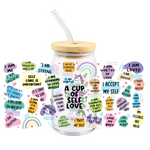 16oz Glass Tumbler - A Cup Of Self Love