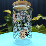 16oz Glass Tumbler - Sweary Daily Reminders 18+