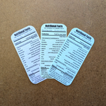 Nutritional Fact Sticker Labels (3 pack)