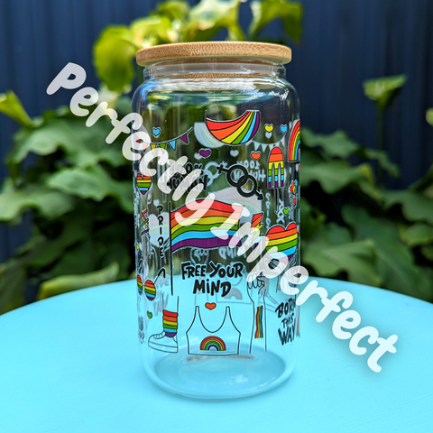 16oz Glass Cup - PERFECTLY IMPERFECT Sale