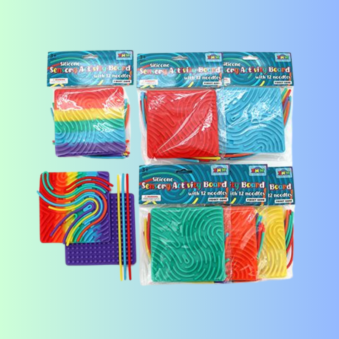 2 Planches Sensorielles En Silicone Avec 24 Bâtonnets Colorés – Jouet Anti-stress Pour Enfants Et Adultes – Aide Concentration, Anxiété, TDAH, Autisme – Inspiré Montessori - 11