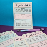 'Hi, Just Checking In' - Communication A6 Notepad