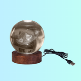 Solar System 3D Crystal Ball Lamp