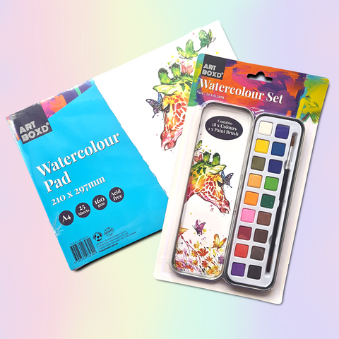 A4 Watercolour Pad with Watercolour Paint